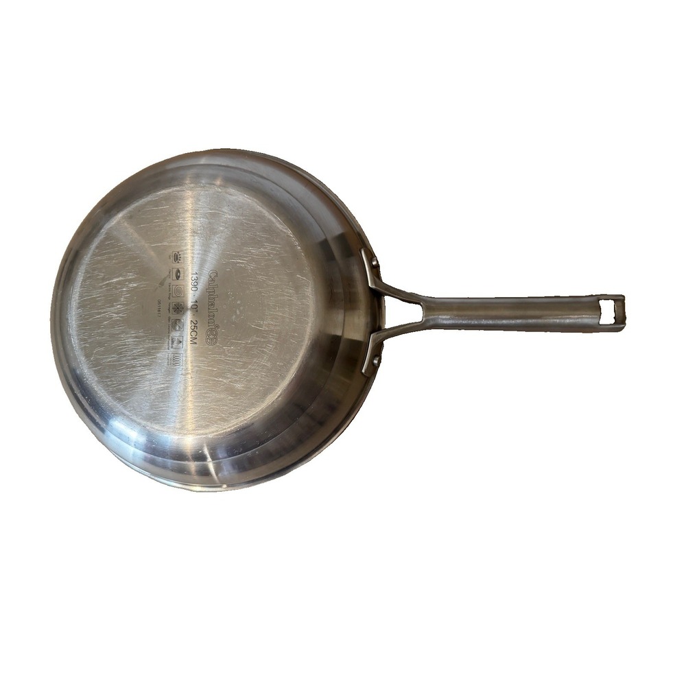 Calphalon 1390 10" Stainless Steel Frying Pan Skillet w Glass Lid Induction - Picture 8 of 12